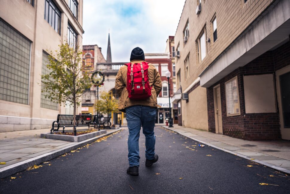 black backpackers