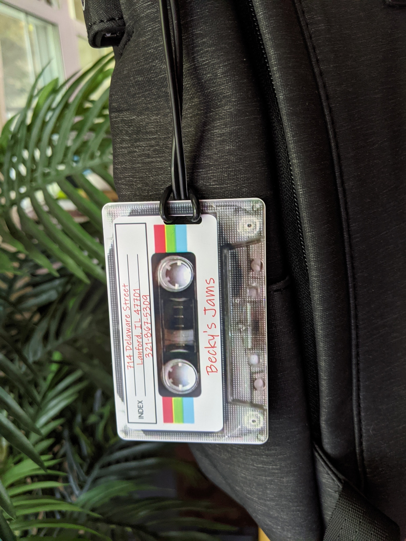 Custom Retro Cassette Luggage Tag