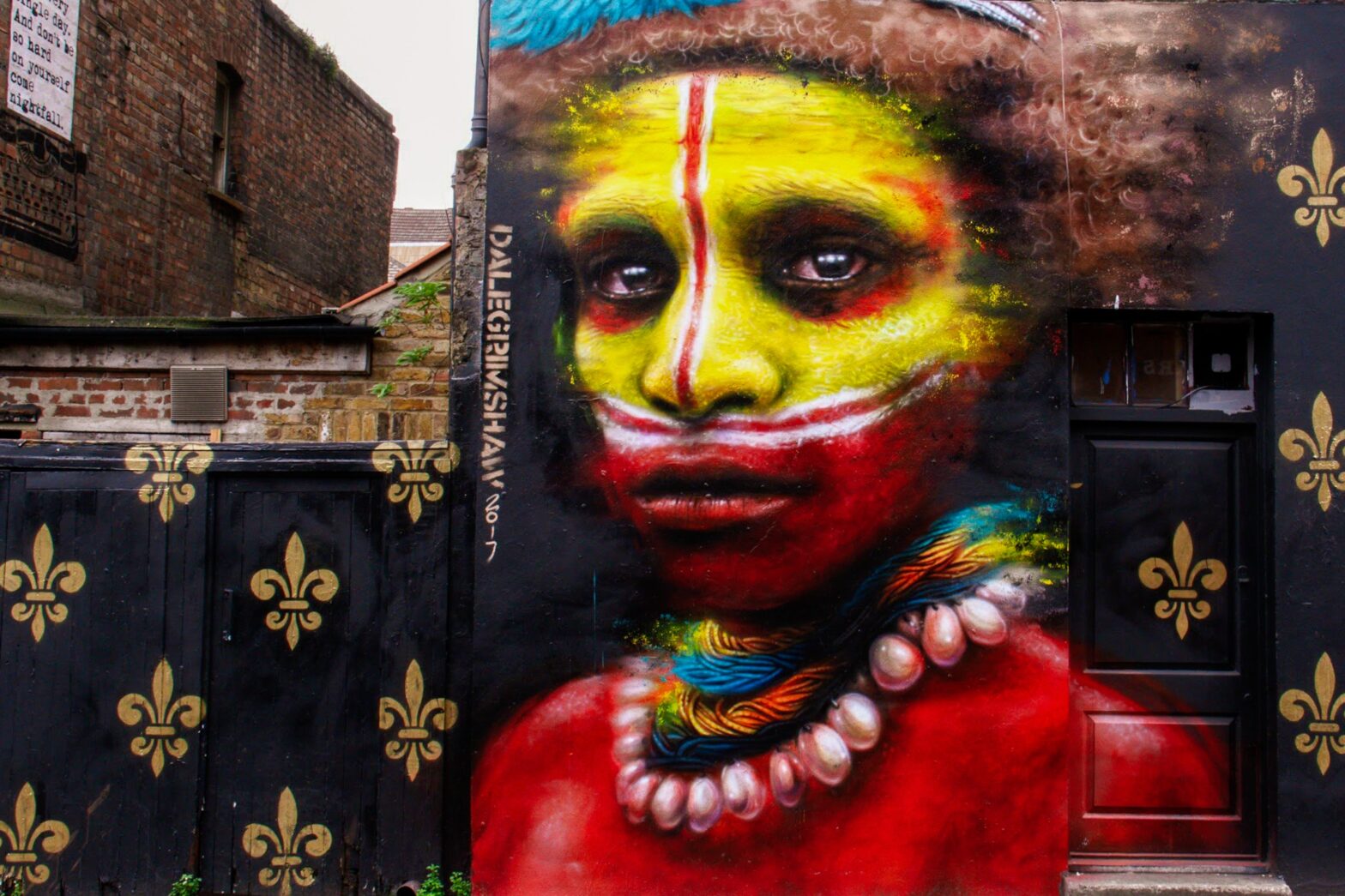 aboriginal mural on a wall