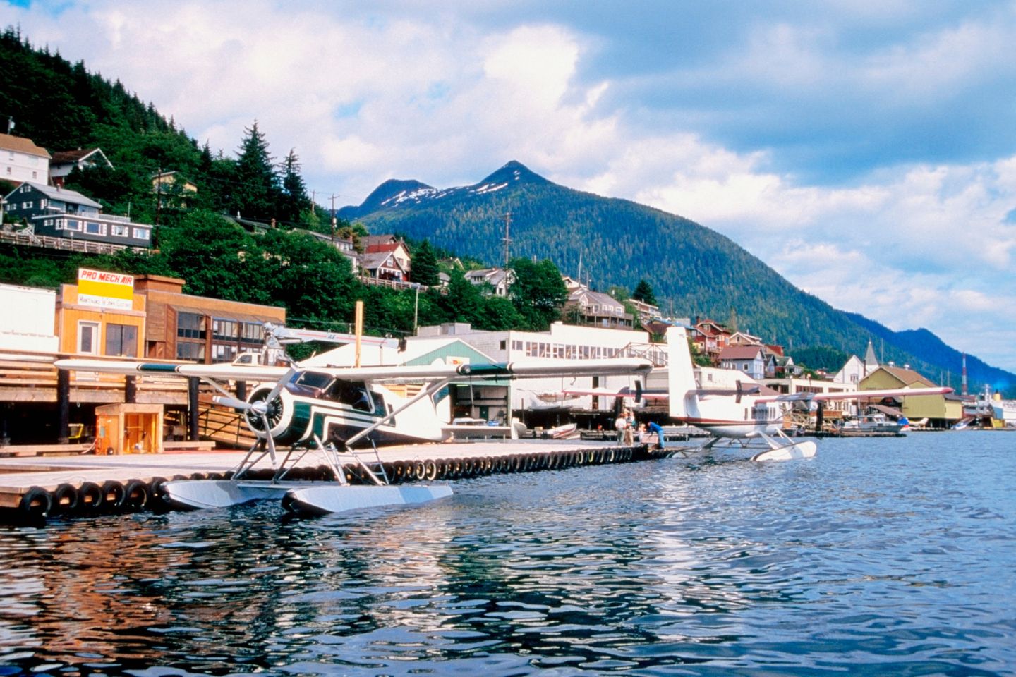 seaplanes on water in Ketchikan Alaska