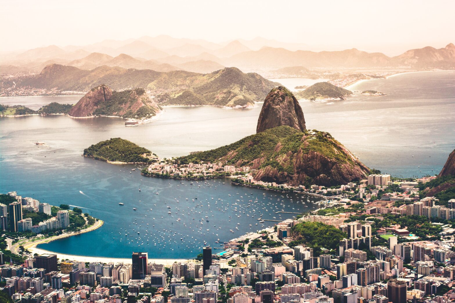 overhead shot of Rio de Janeiro, Brazil