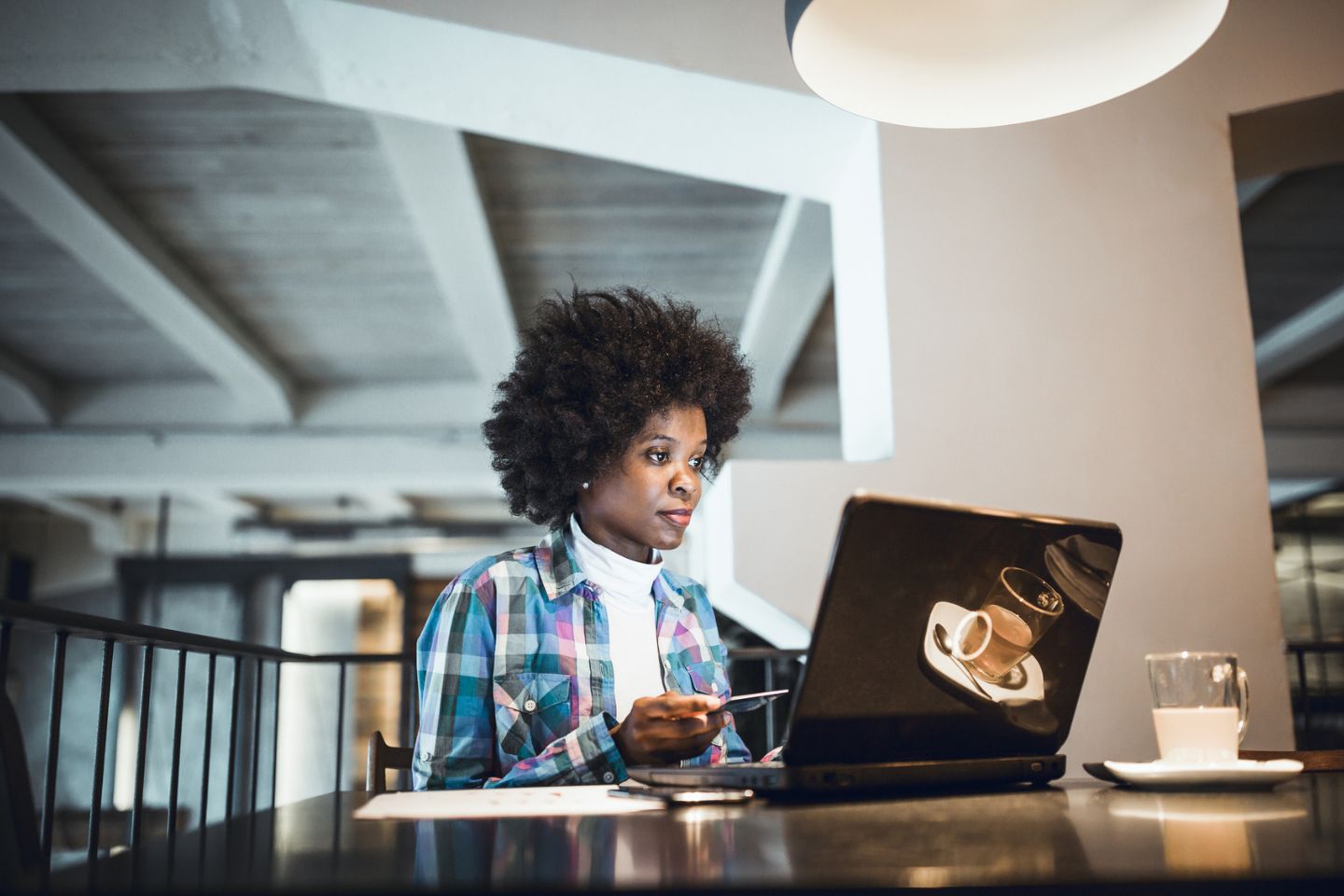 Woman on computer