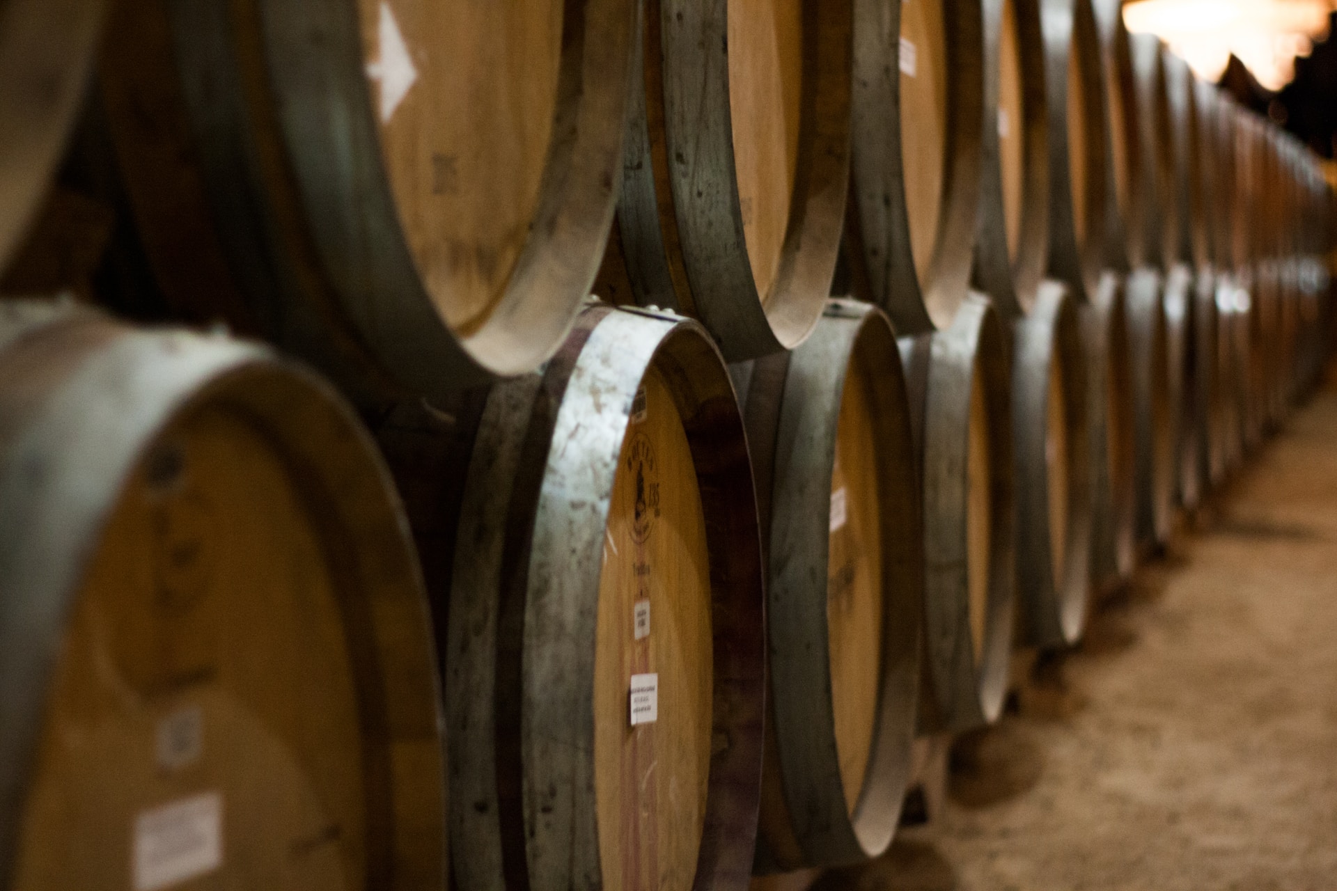 Barrels of wine