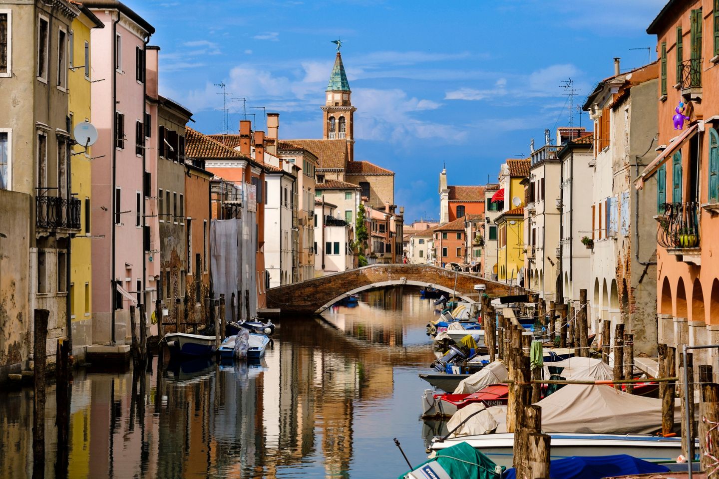 canal waterway in Chioggia Italy