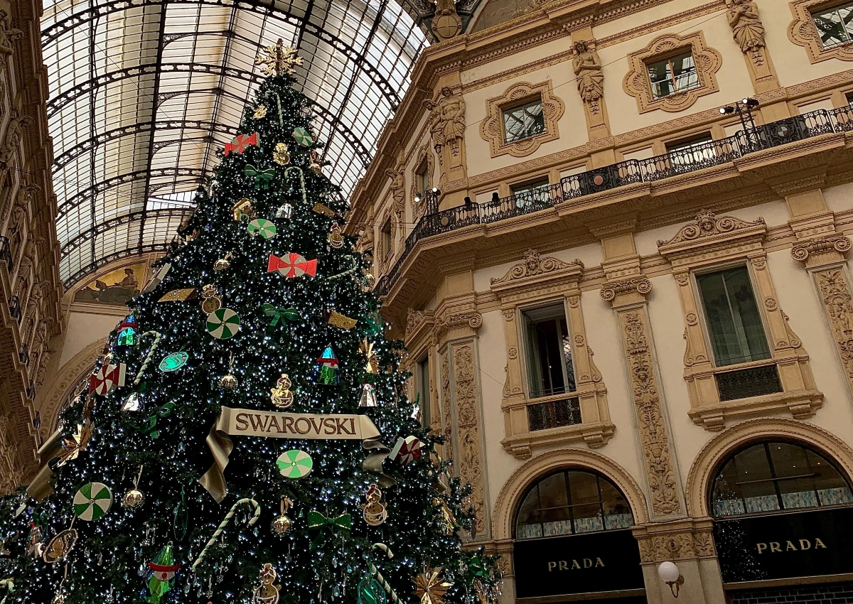 Christmas tree in Milan, Italy