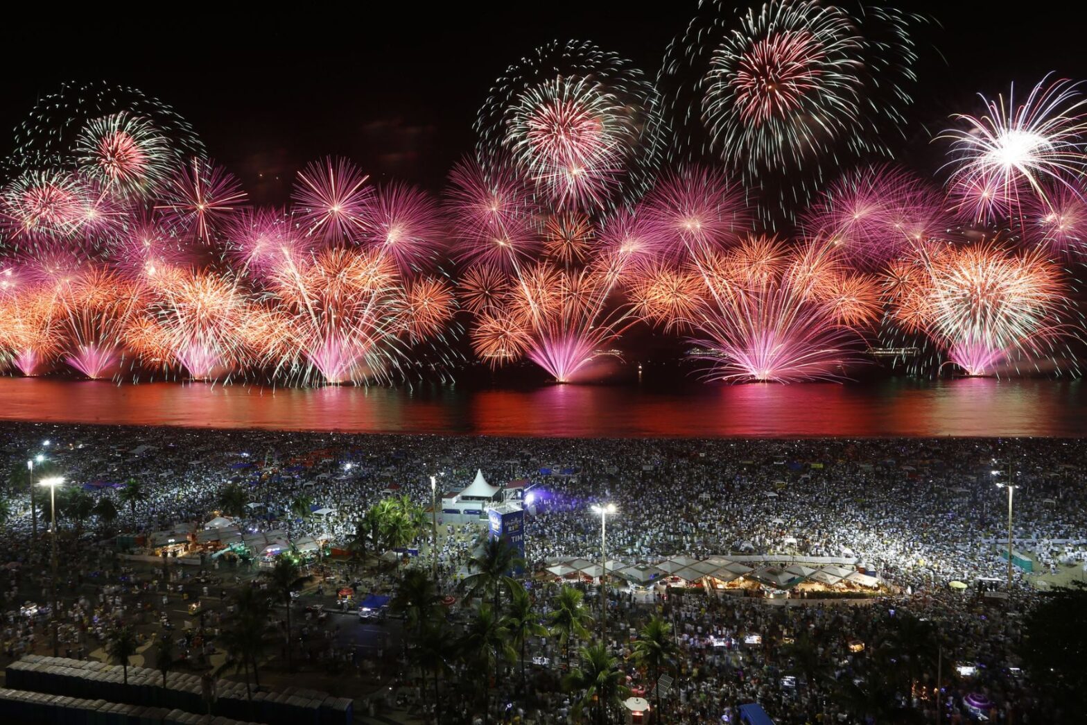 fireworks display in Rio Brazil