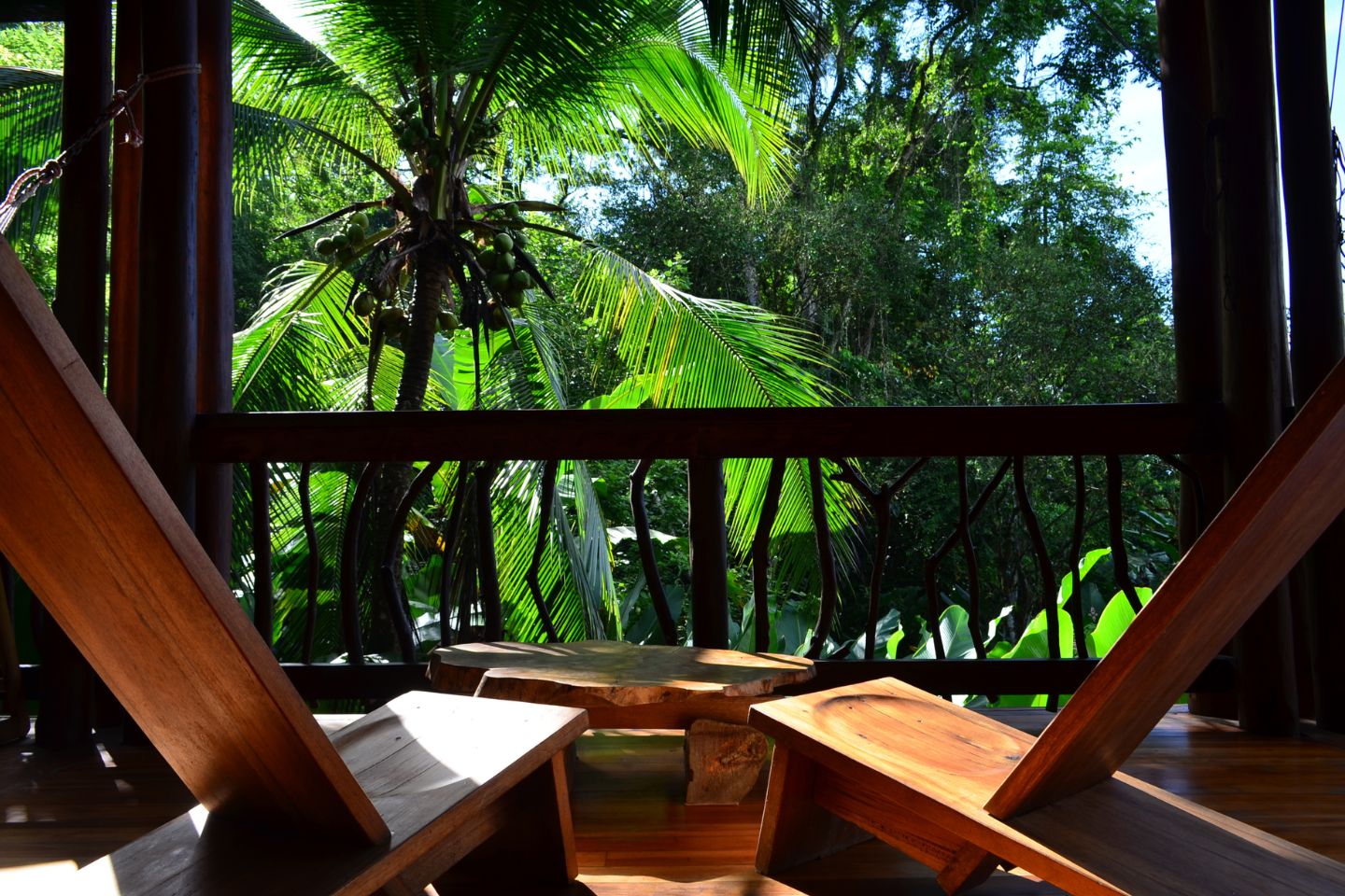 chairs on treehouse deck