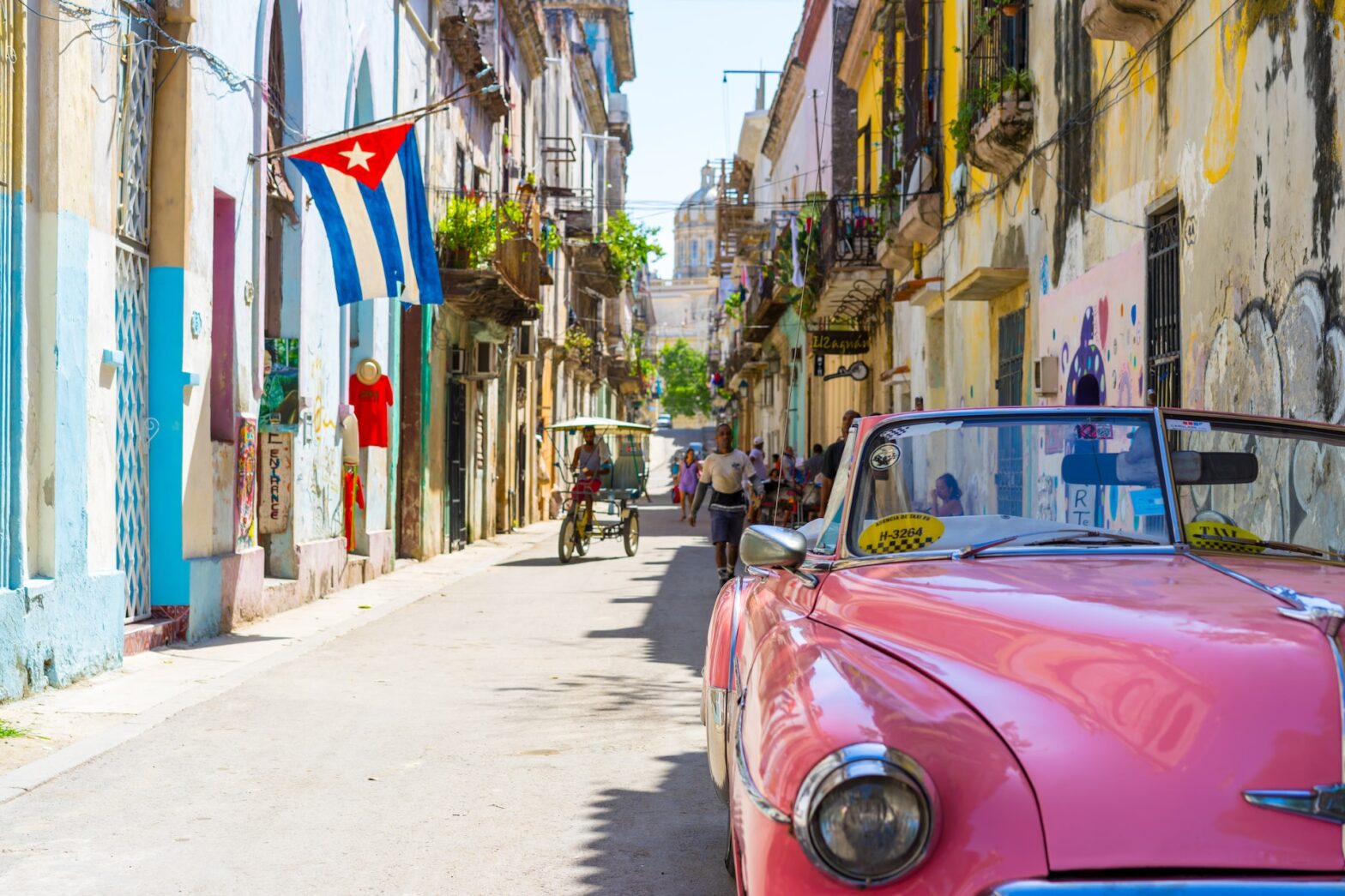 Check out these 10 fun Facts About Cuba. Pictured: street in Cuba.