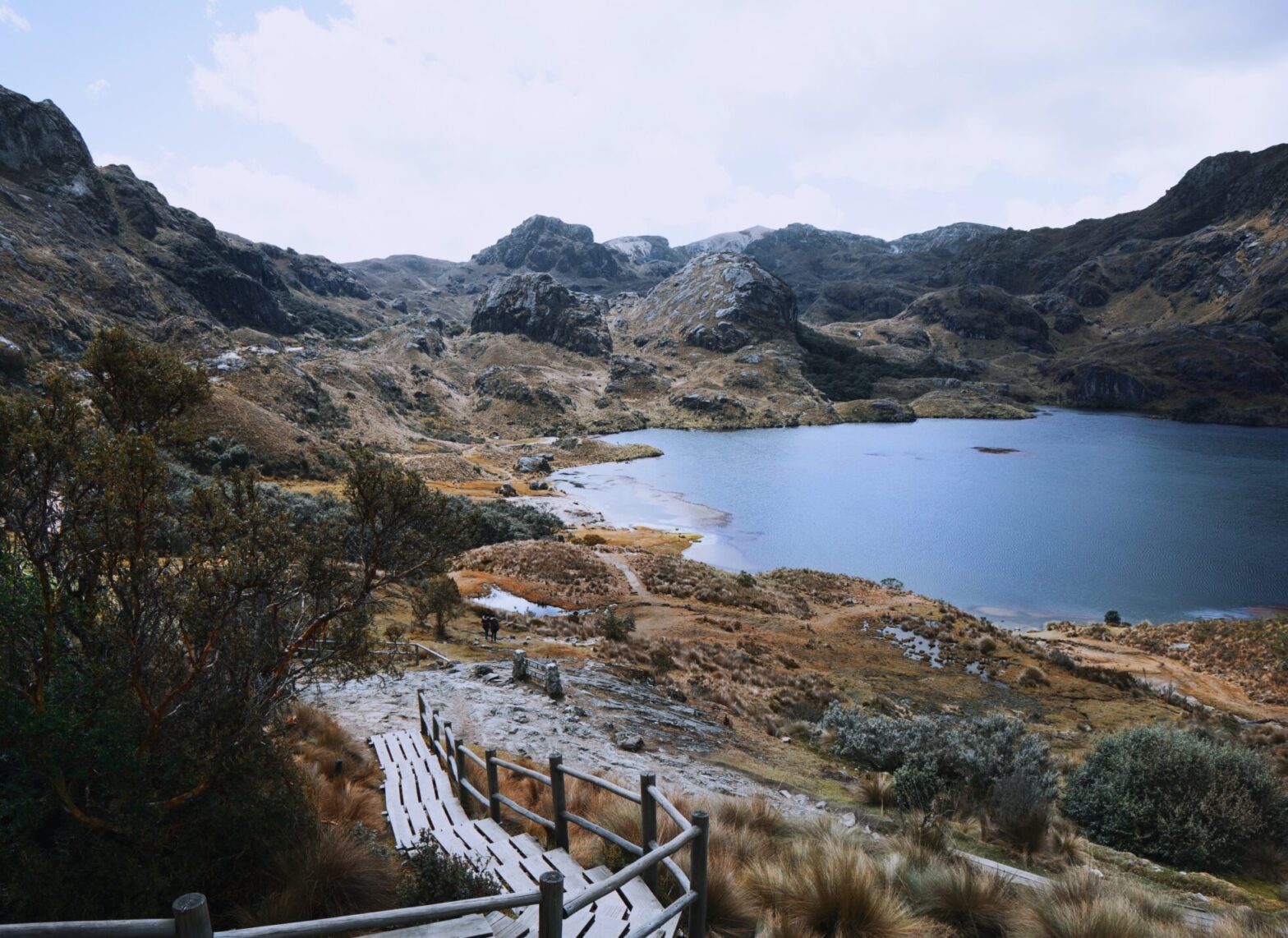 aerial view of lake in Cuenca, Ecuador