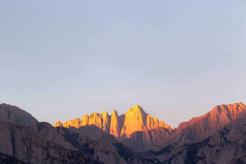 Sunrise over Mt. Whitney in the Eastern Sierras

