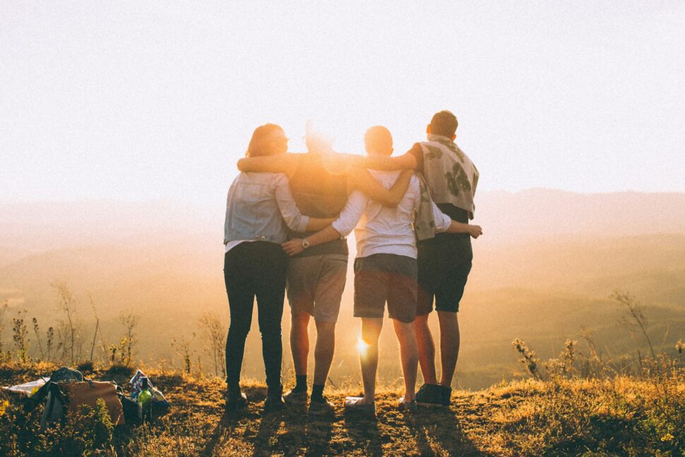 Friends at a picnic in Brazil