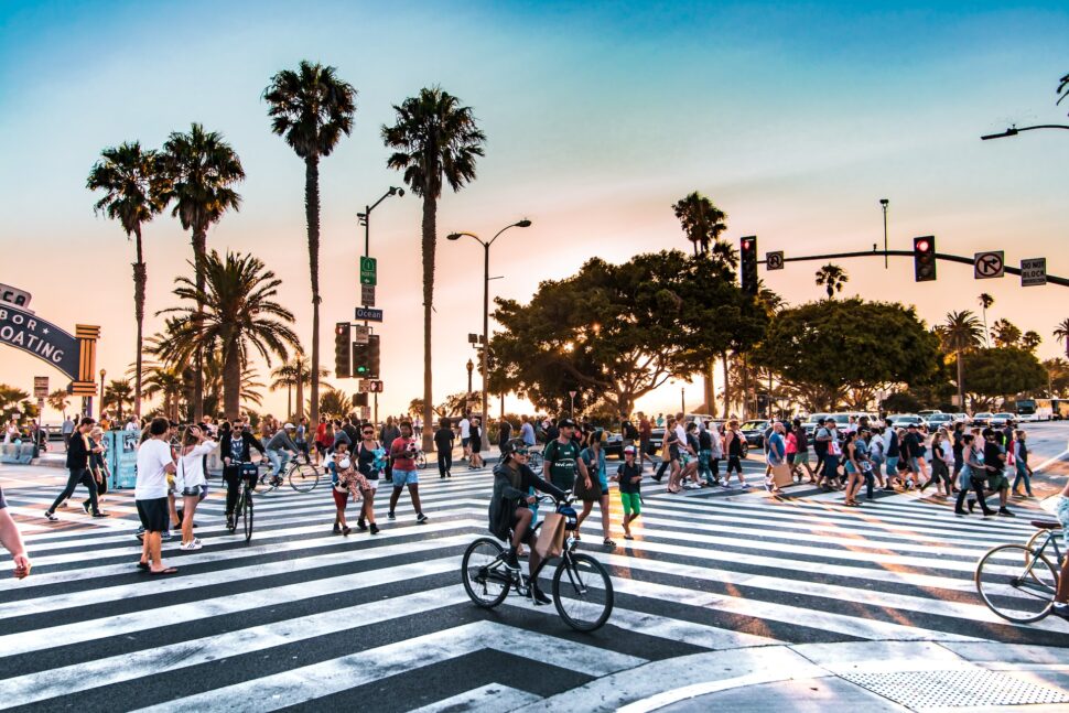 Crosswalk on Santa Monica boulevard

