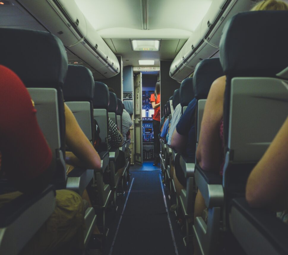 Dark Airplane Aisle