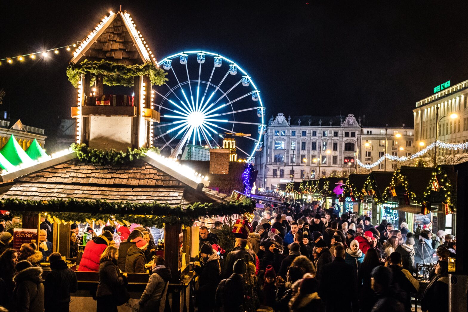 people at Christmas Market Festival