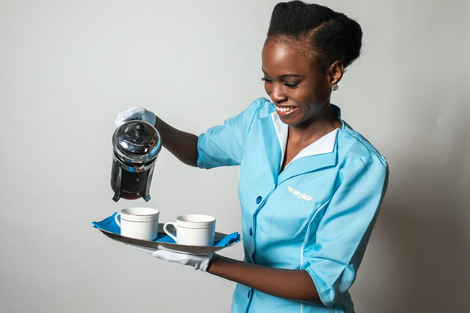 black flight attendant