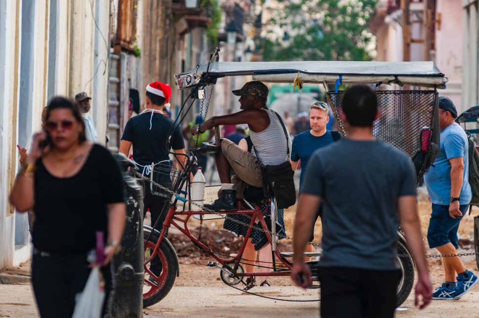 People walking in Cuba