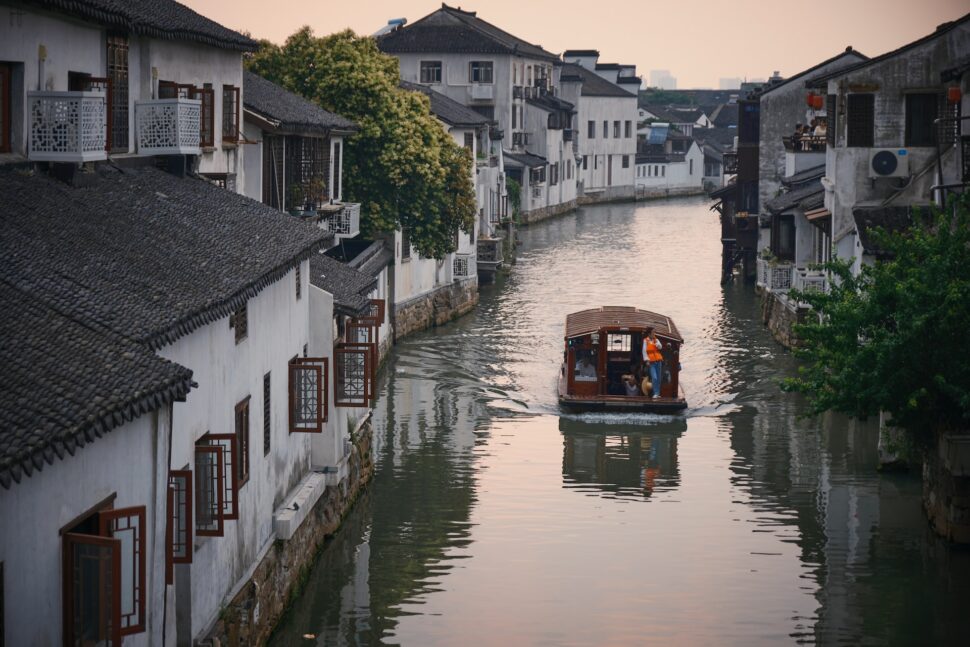 Town with river