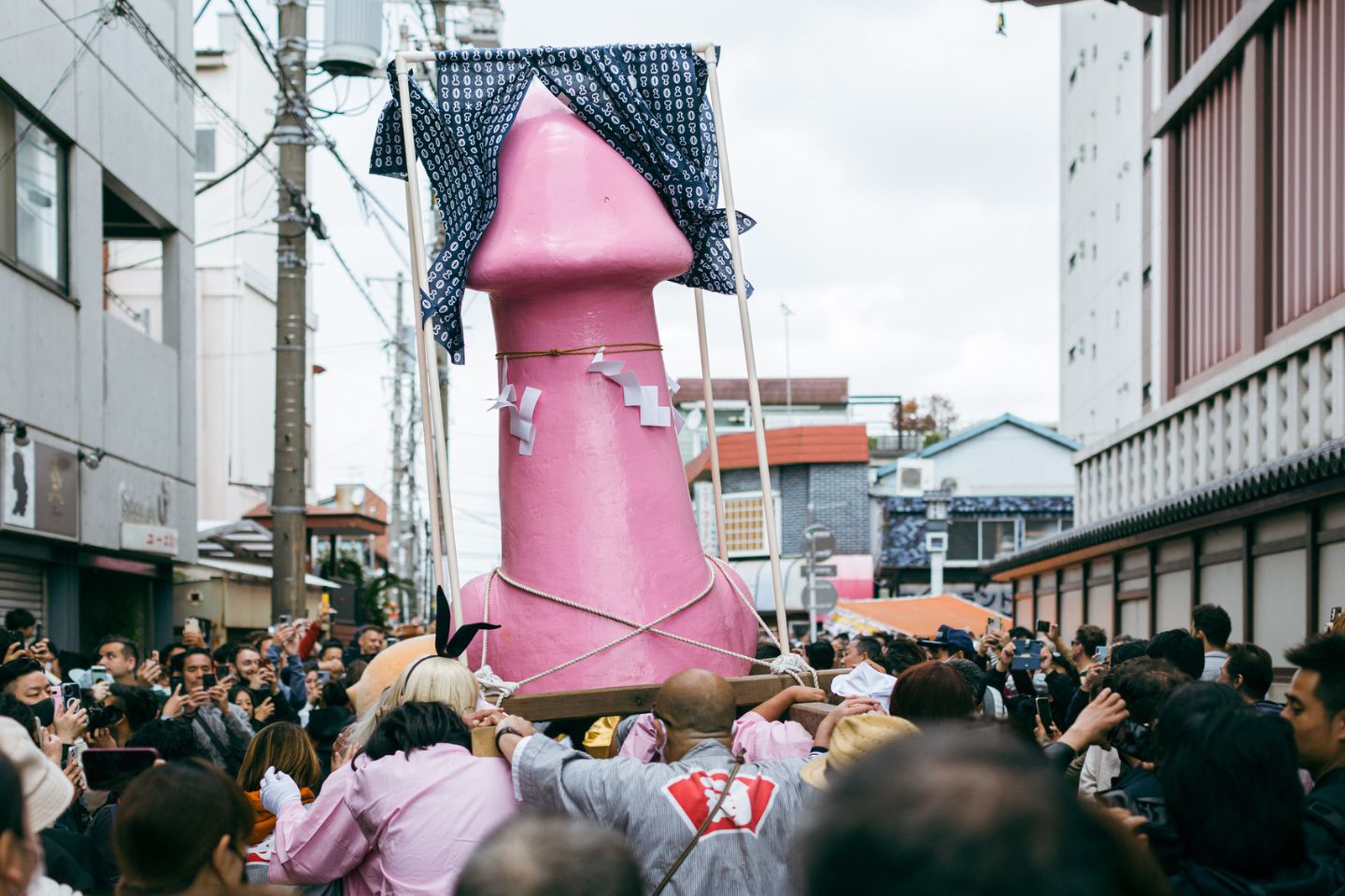 Kawasaki Kanamara matsuri parade in Japan