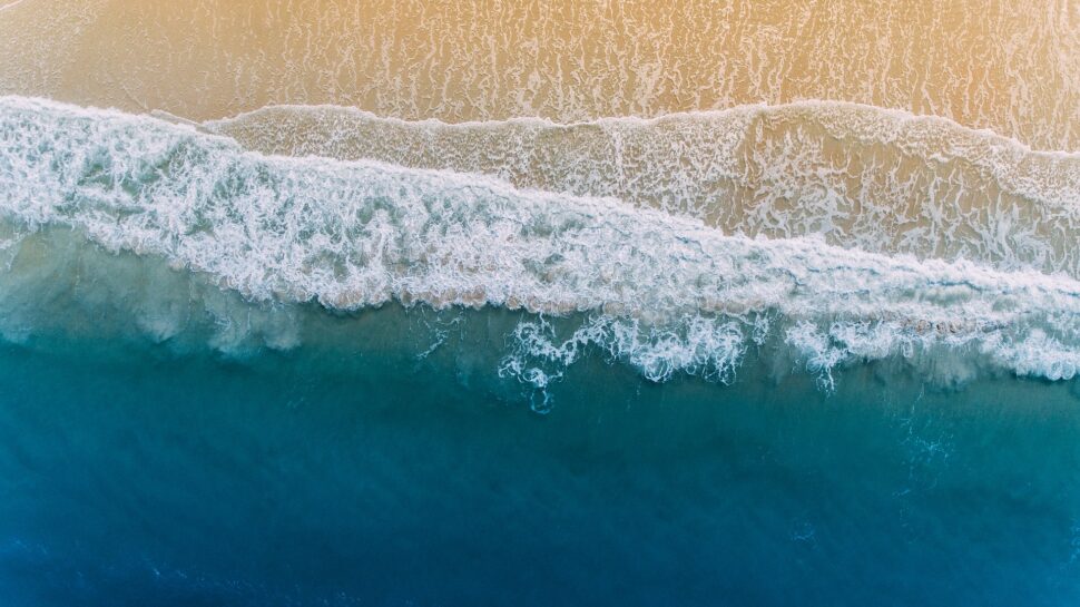 Aerial beach shot