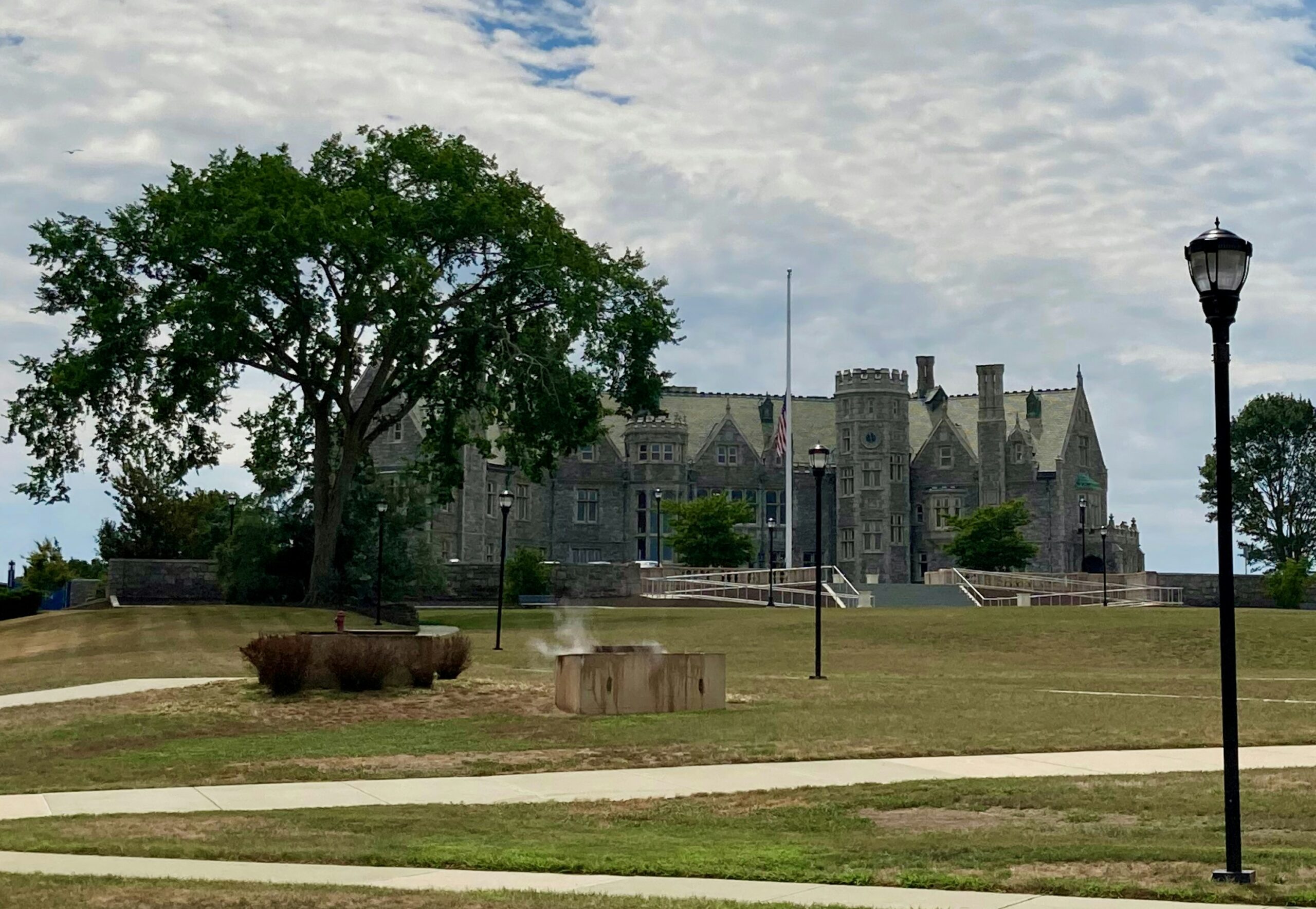 Groton was a main filming location for the movie "The Holdovers". 
pictured: a gothic castle looking building in Massachusetts 