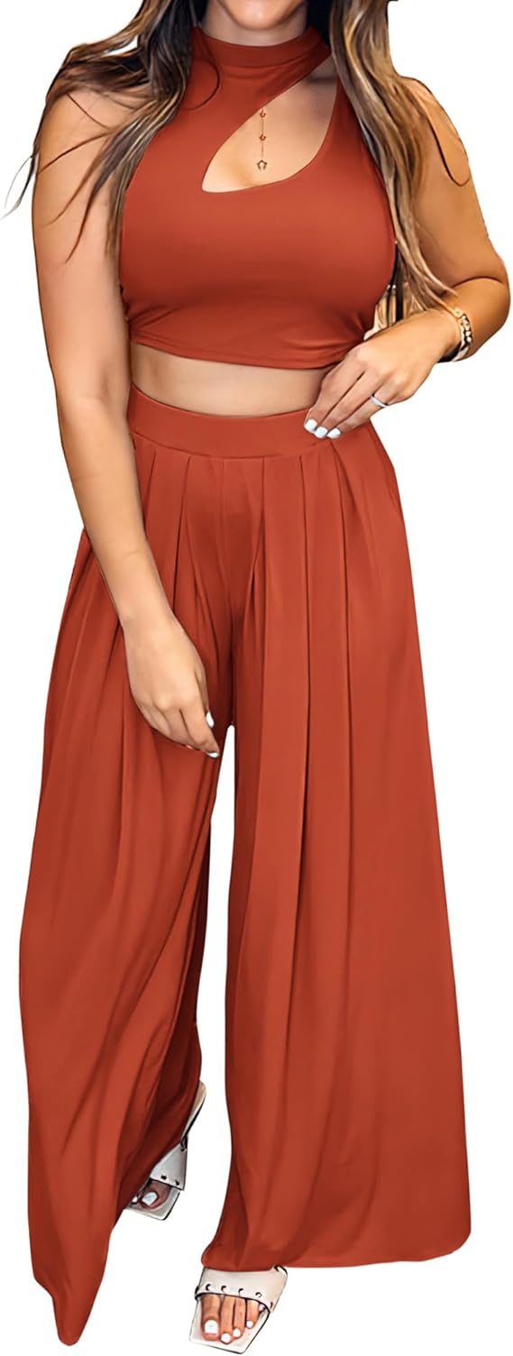 BTFBM 2-piece Wide Leg Pants Set