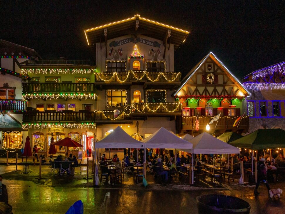 Christmas decorations in Leavenworth, WA