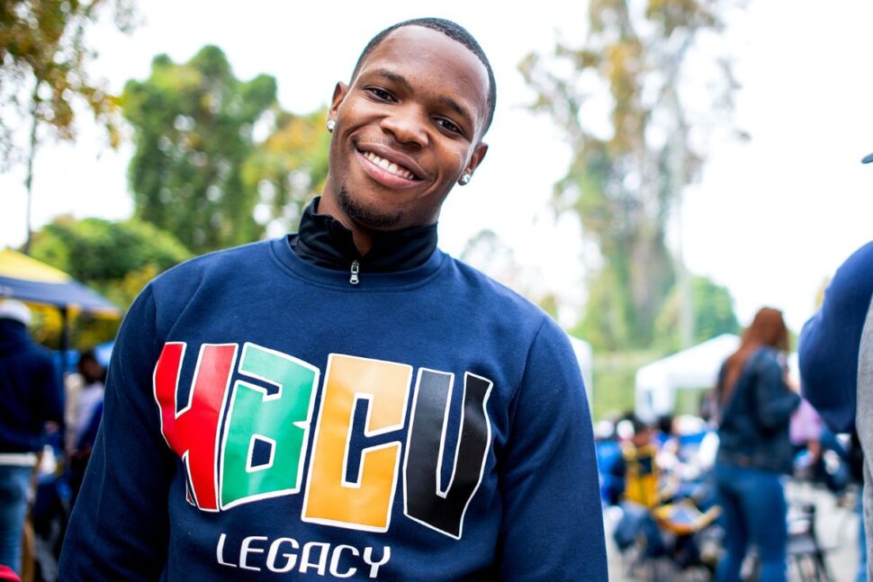 man wearing HBCU Sweater