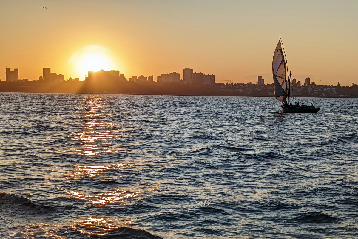 Sunset over Maputo, capital of Mozambique