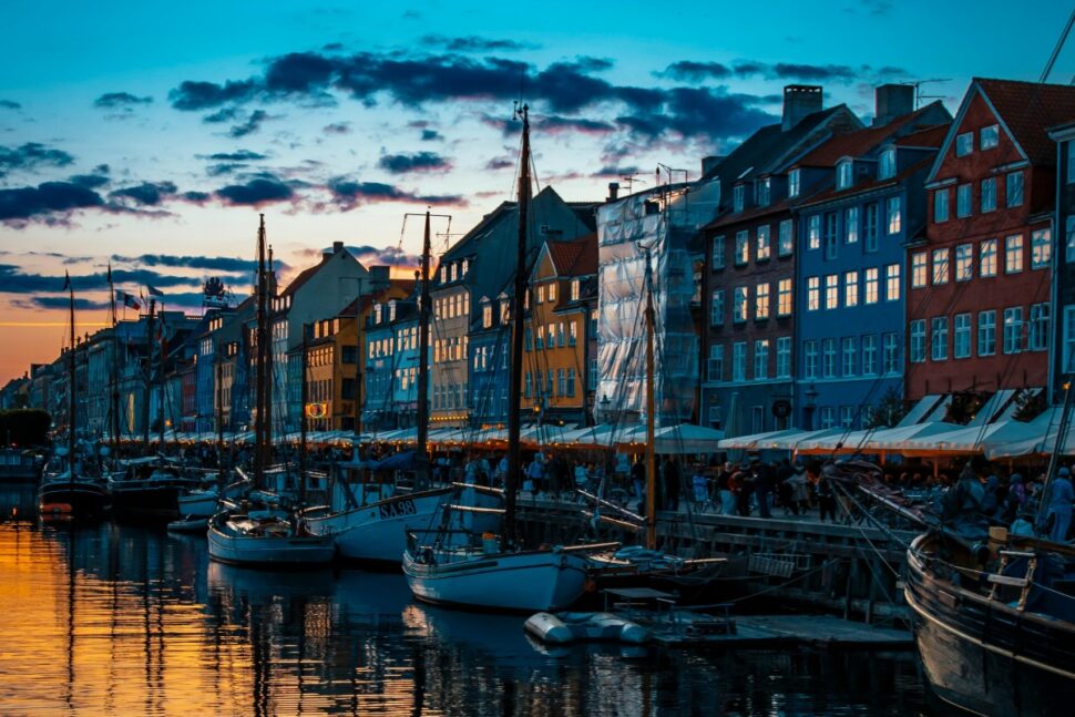 Canal in Copenhagen at Sunset