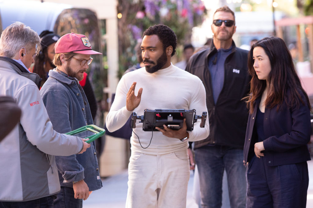 Read here to find out where the Mr. And Mrs. Smith filming locations are. Pictured Donald Glover, Maya Erskine and others filming Mr. and Mrs. Smith.