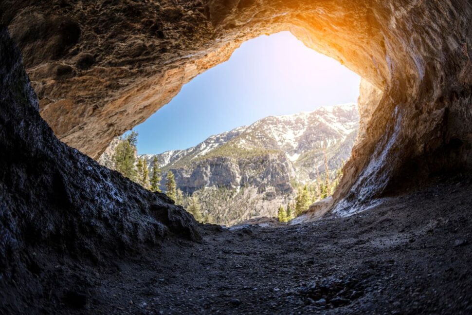 Inside a cave in Mount Charleston, Nevada