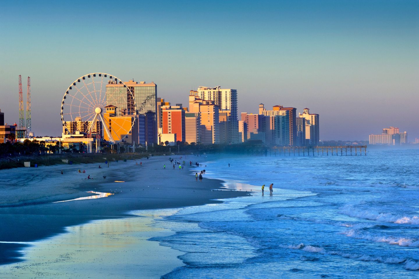 skyline of Myrtle Beach on the Grand Strand