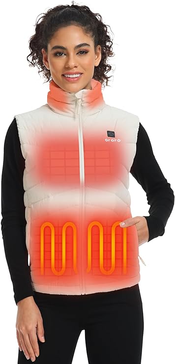 ORORO Women's Heated Down Vest