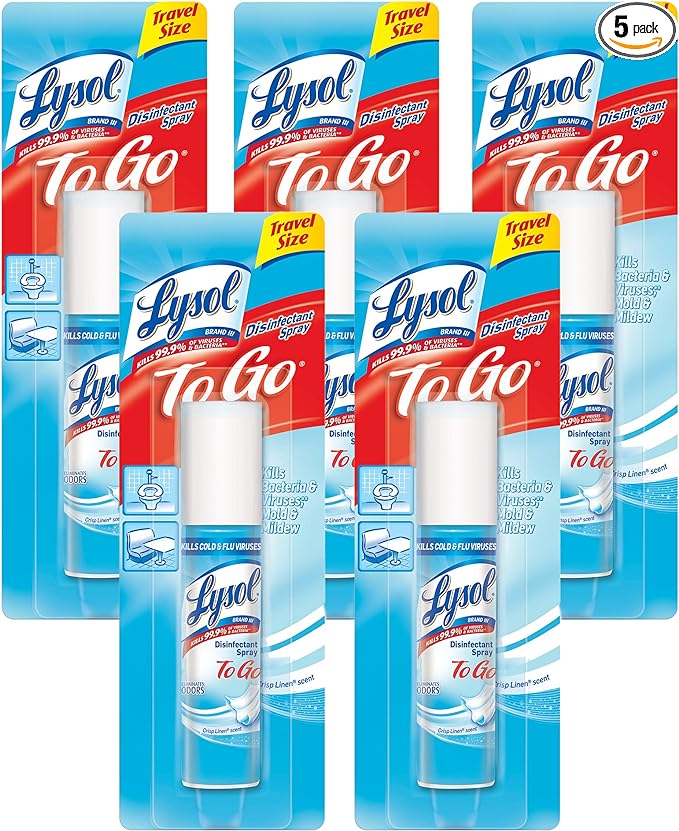 Lysol Disinfectant Spray to Go (Pack of 5)