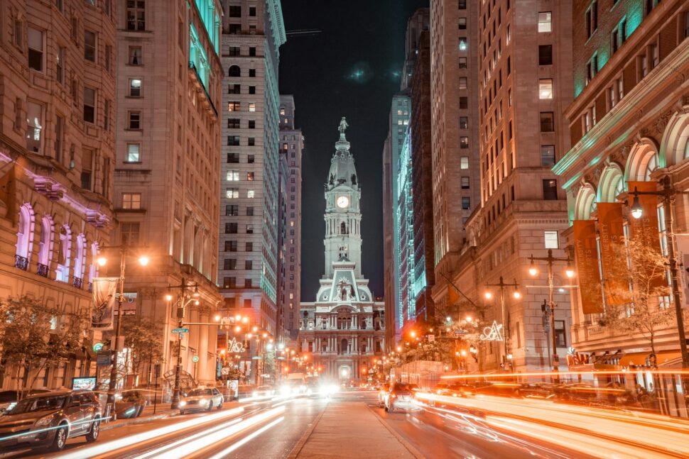 City of Philadelphia at night