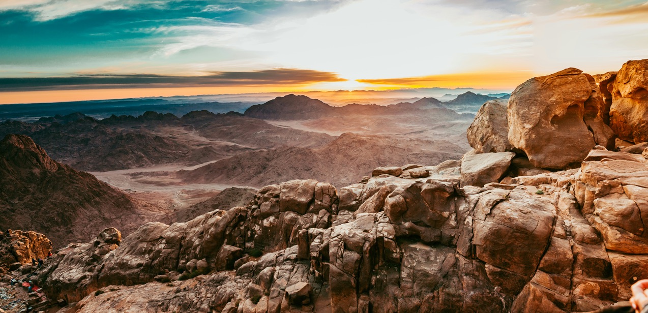 Check out where the most impactful scenes of "The Ten Commandments" were filmed. 
pictured: a peak of Mount Sinai