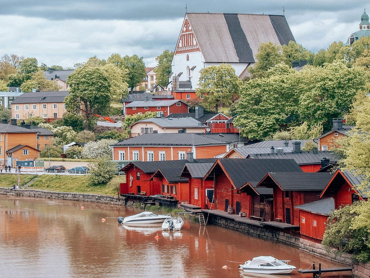 scenic riverfront in Finland