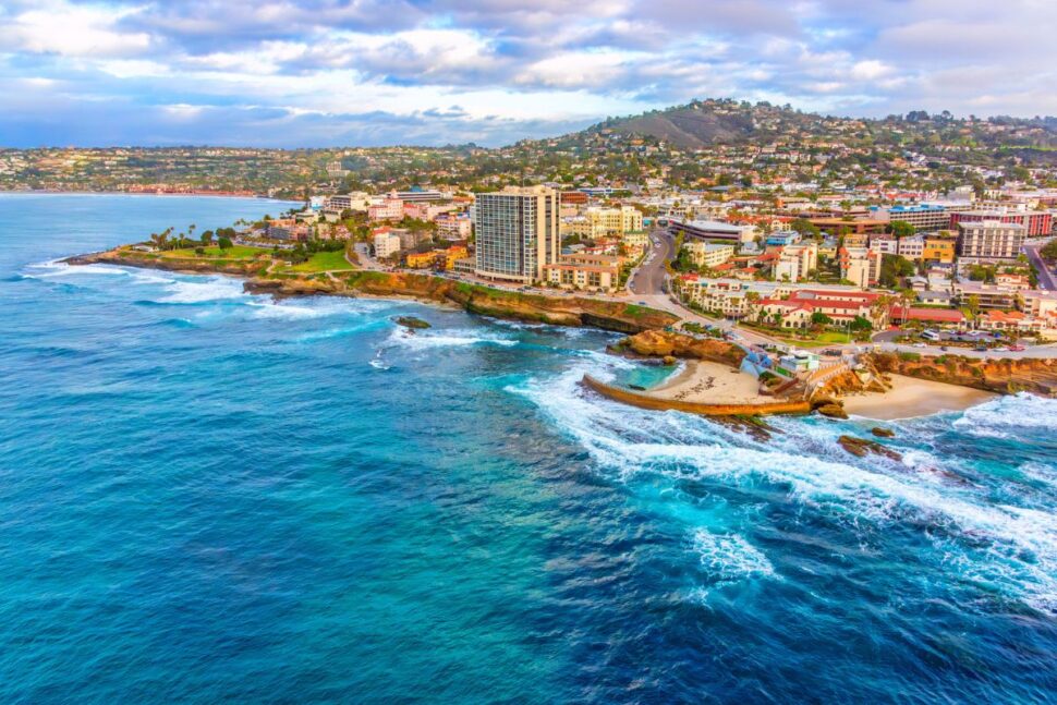 Aerial view of the coastal community of La Jolla