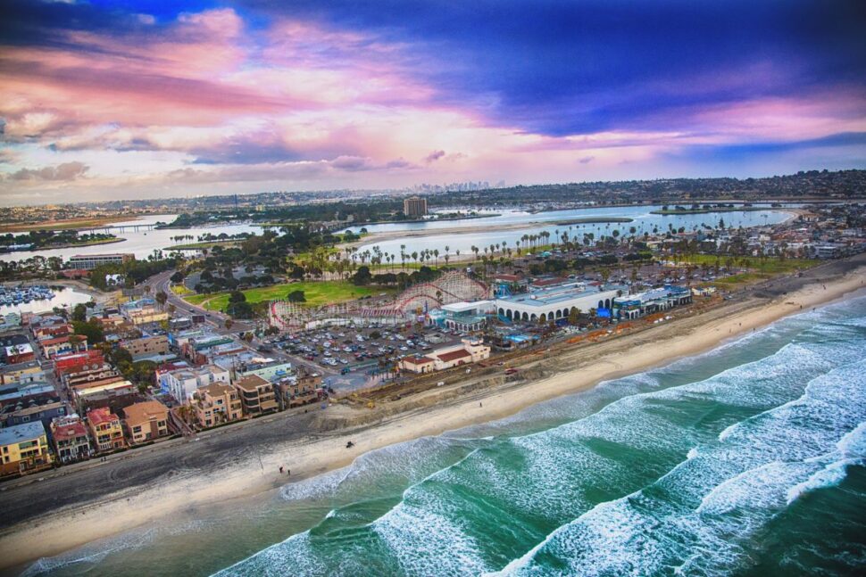 Aerial view of the coastal community of La Jolla