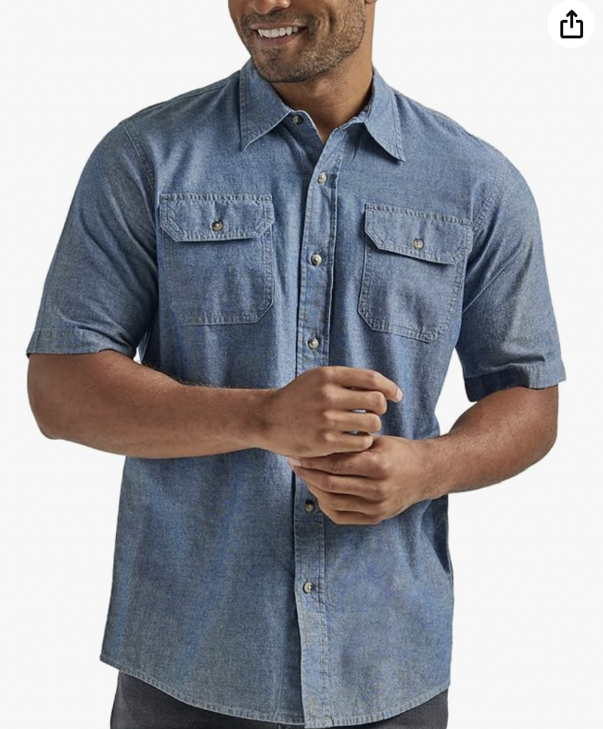 Wrangler Authentics Men's Short Sleeve Classic Woven Shirt