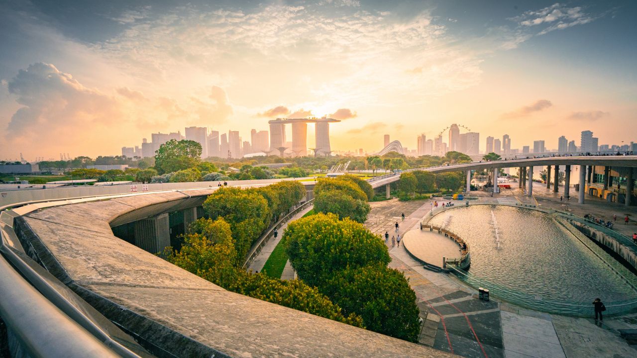 skyline view of Singapore, one of the world's smartest cities