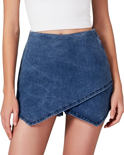 Luvamia High-Waisted Jean Skort