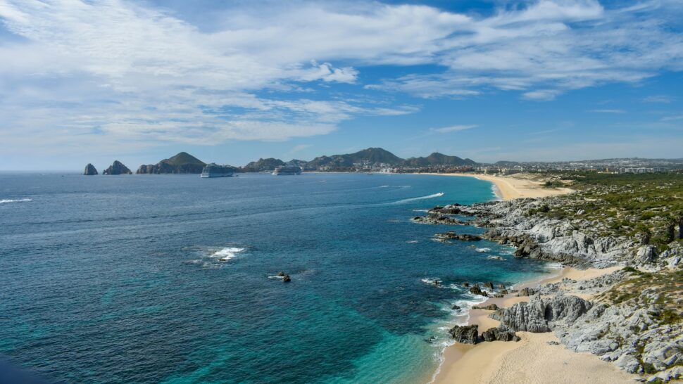 Check out everything there is to know about a wellness vacation in Los Cabos. Pictured: the coast of Los Cabos