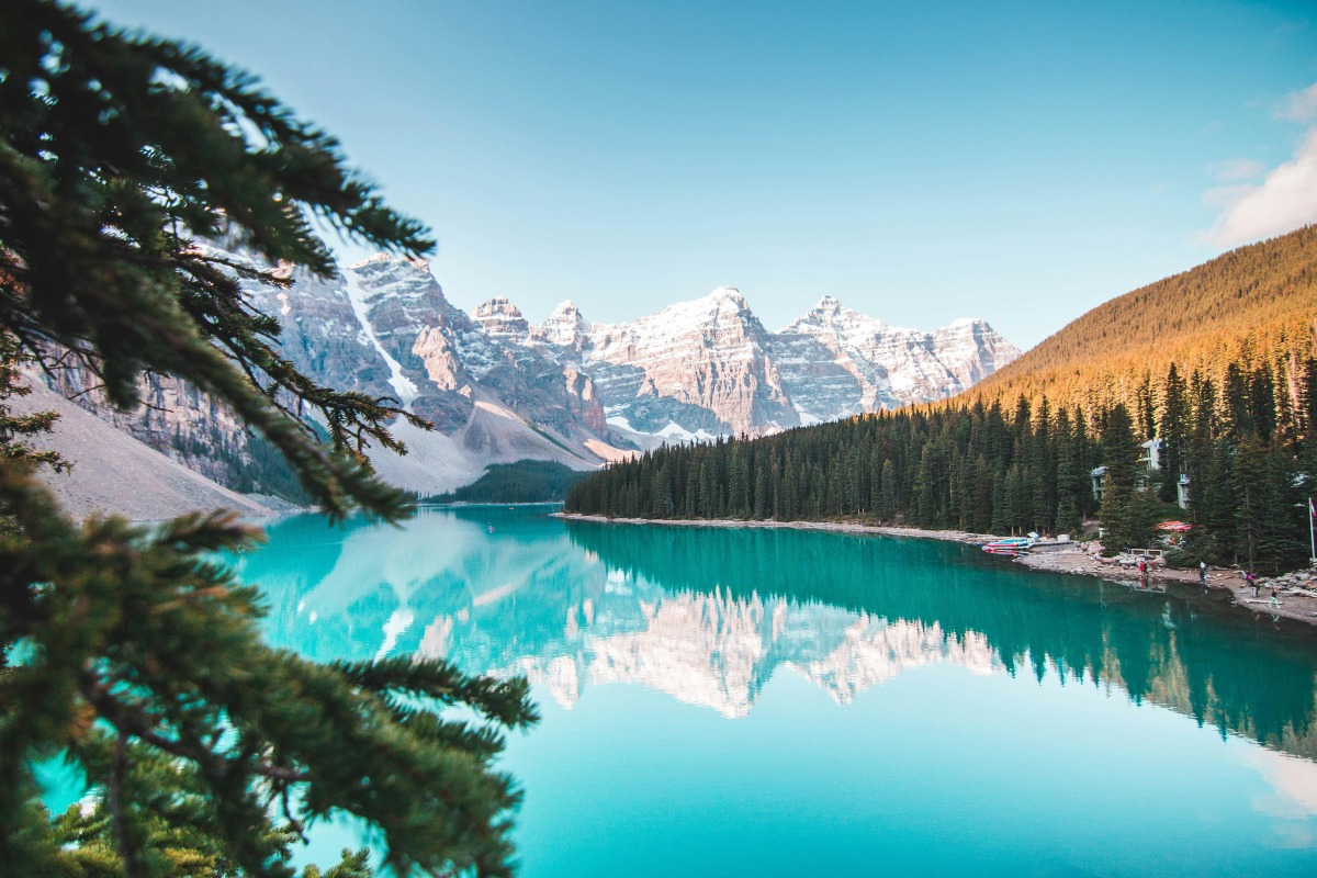 Beautiful View of Moraine Lake and mountains