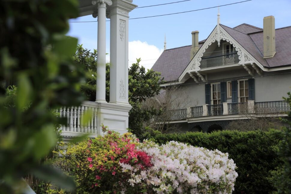 a home with floral gardens in New Orleans