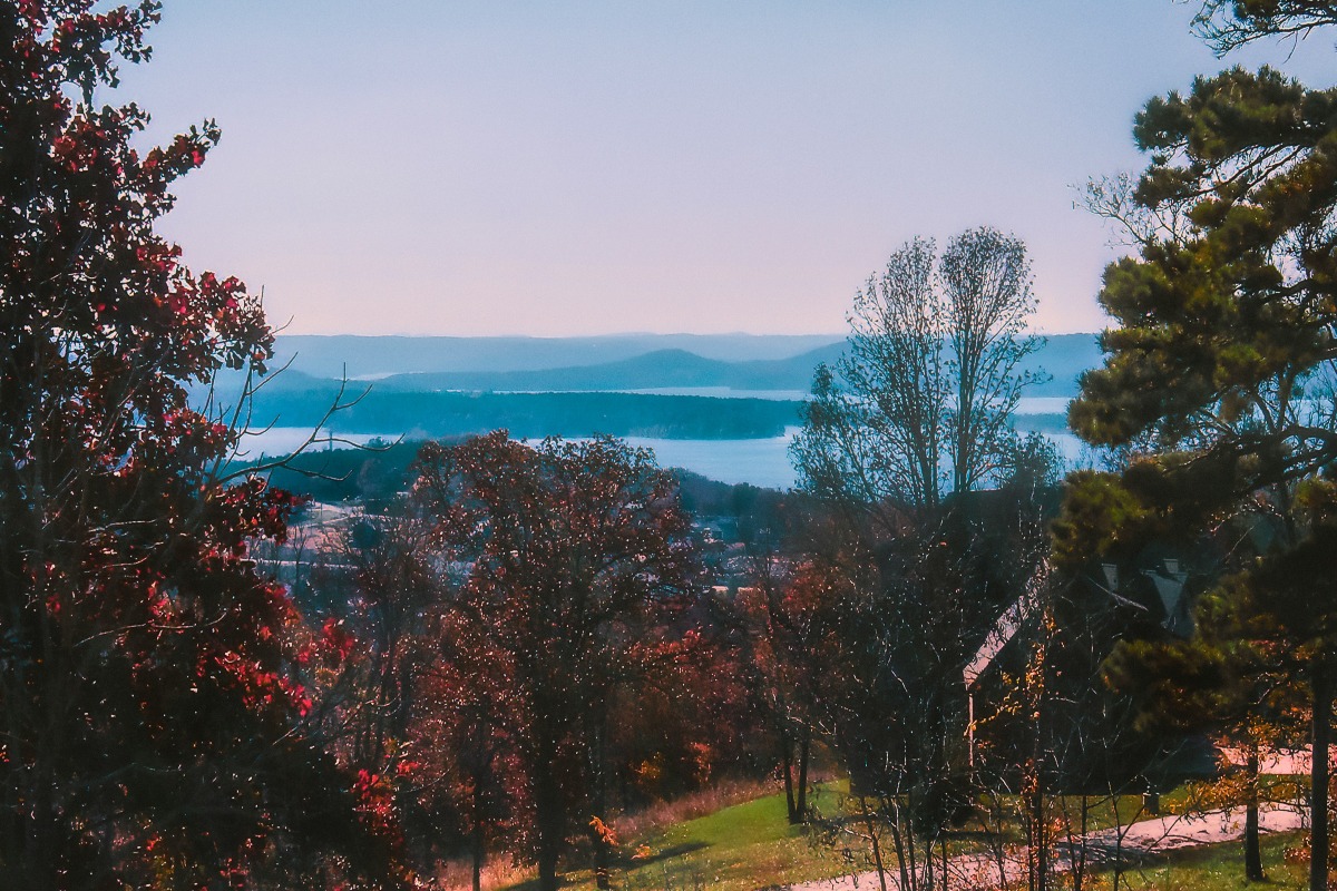 Table Rock Lake on an autumn morning in Branson