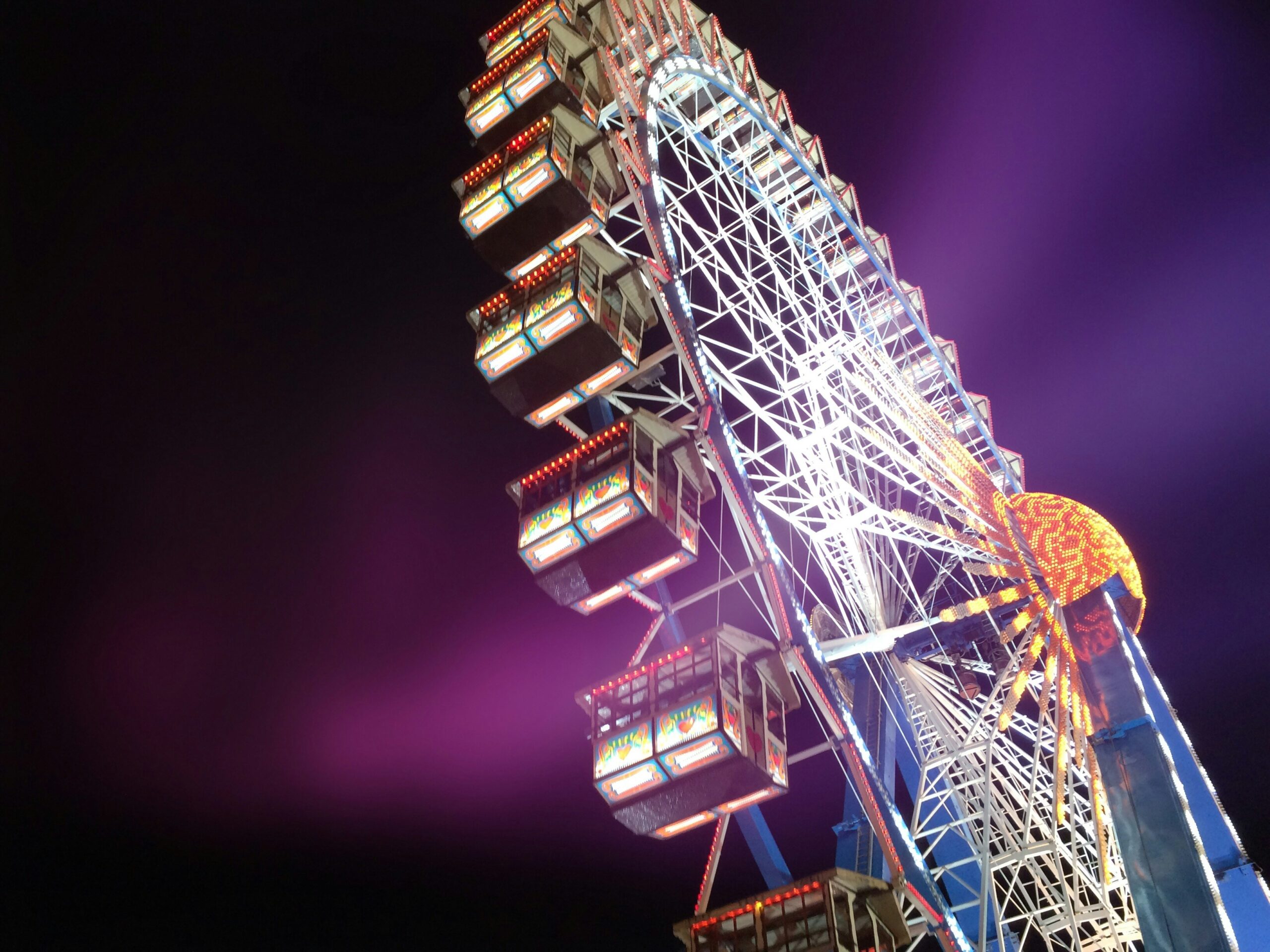 Oktoberfest is an event during fall in San Diego that travelers should not miss out on. 
Pictured: a carnival ride at Oktoberfest