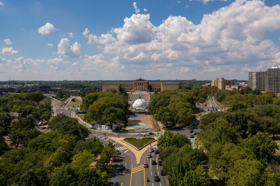 Aerial view of Downtown Philadelphia, Pennsylvania 