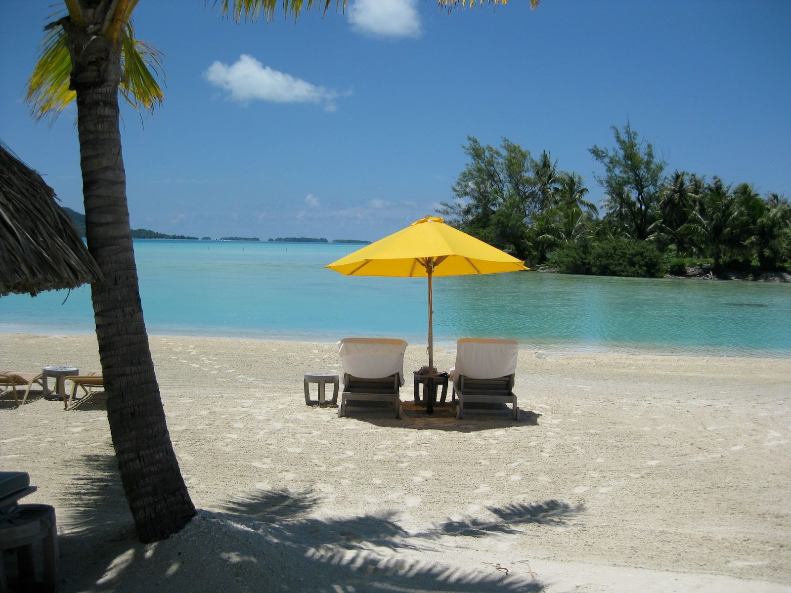 The beaches of Bora Bora are at their best in July. 
pictured: the Matira Beach