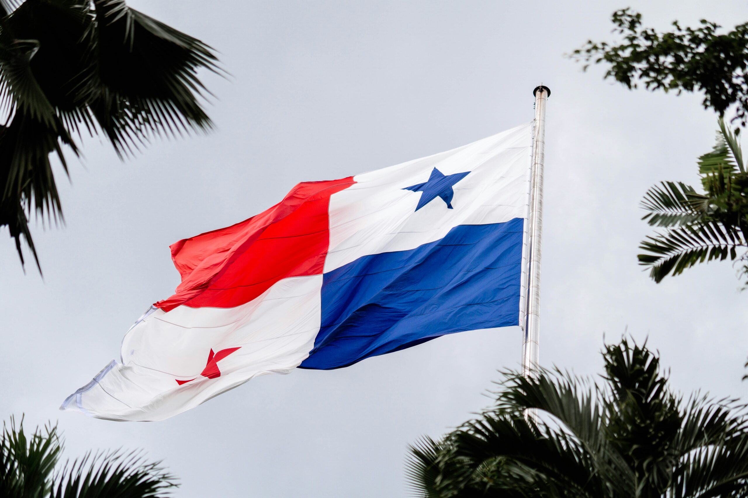 It is convenient for travelers to visit Panama. 
Pictured: the flag of Panama